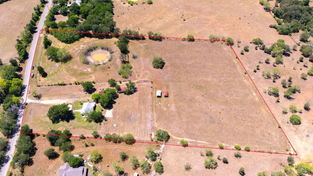 drone / aerial view featuring a rural view