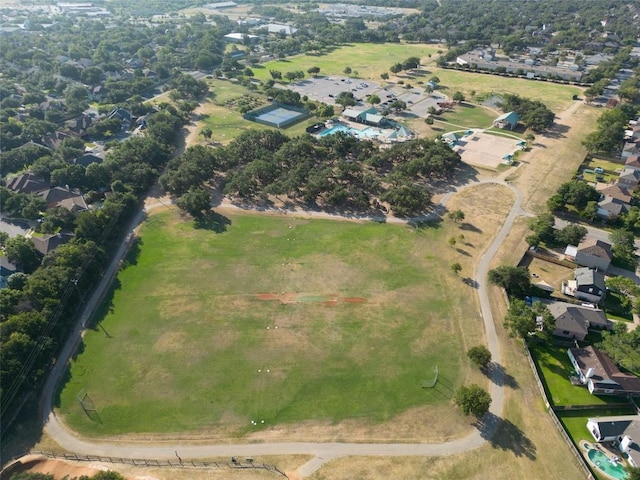 drone / aerial view with a residential view