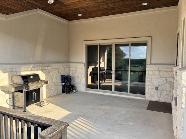 view of patio / terrace featuring grilling area