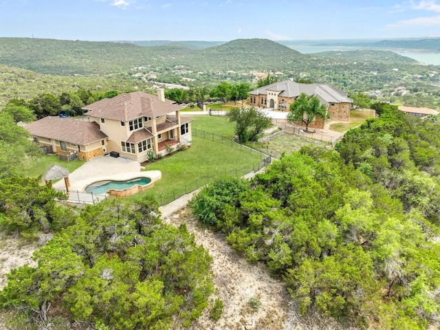 8293 Lime Creek Rd, Leander, TX 78641 - view from above of property with a pool