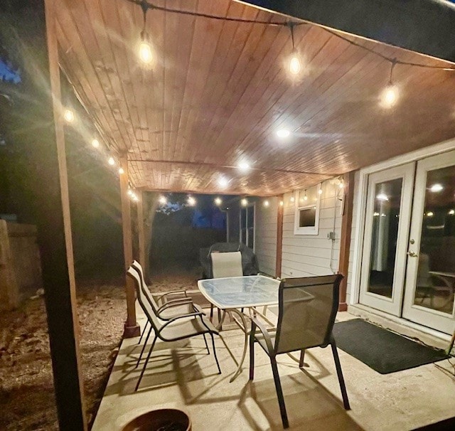 3508 Sandy Brook Dr, Round Rock, TX 78665 - view of patio featuring outdoor dining area and french doors
