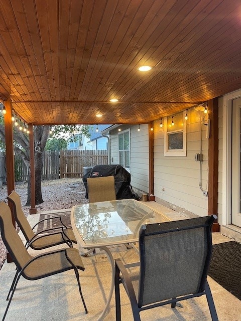 3508 Sandy Brook Dr, Round Rock, TX 78665 - view of patio featuring fence and outdoor dining space