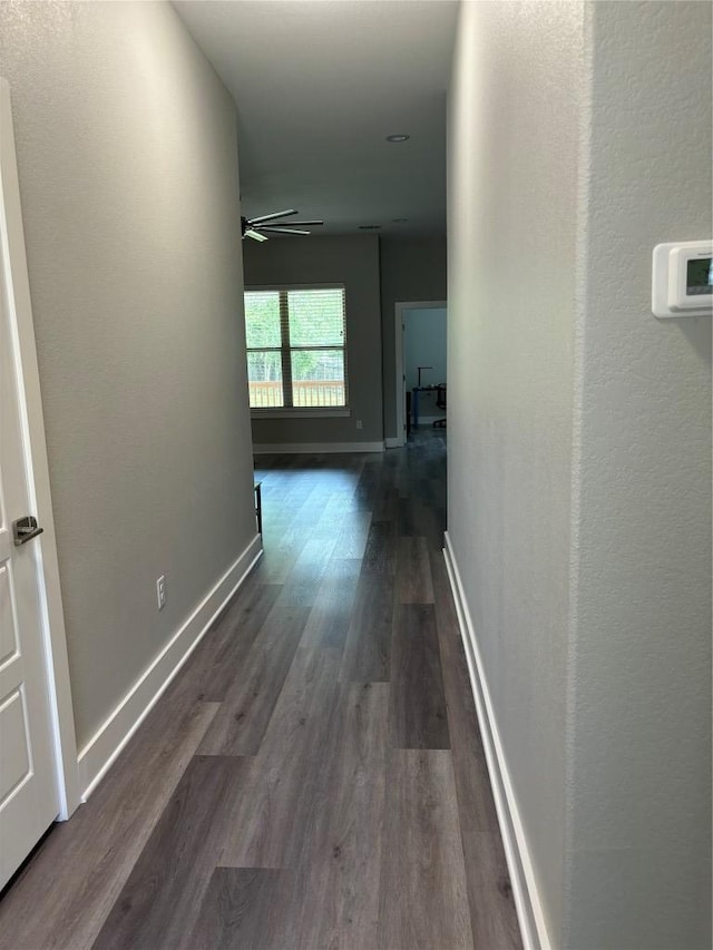 170 Nuuanu Rd, Bastrop, TX 78602 - hall with dark wood-style floors and baseboards