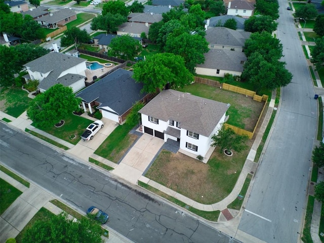 aerial overview of property's location featuring nearby suburban area