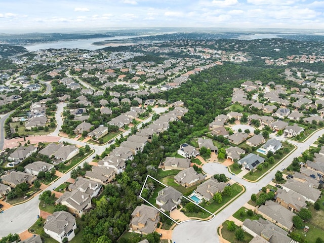 drone / aerial view featuring a residential view