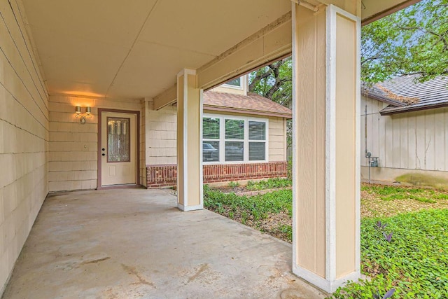 4318 Clarno Dr, Austin, TX 78749 - doorway to property featuring a patio and brick siding
