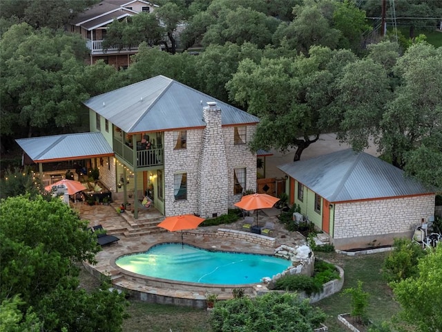 6407 Poncha Pass, Austin, TX 78749 - swimming pool featuring a patio area