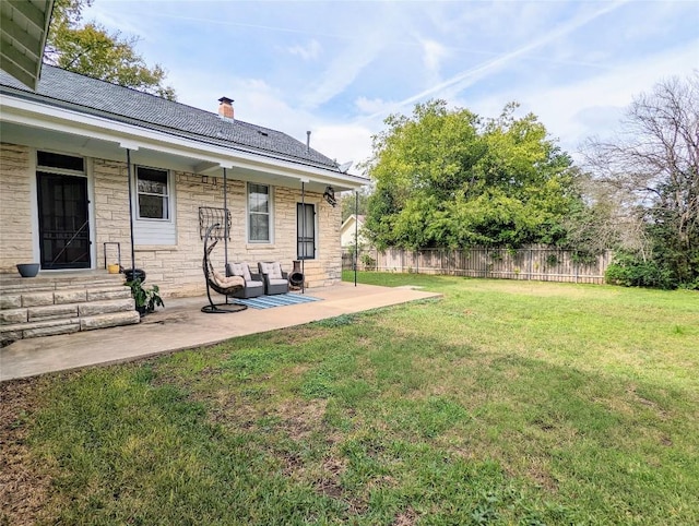 515 E 8th St, Georgetown, TX 78626 - view of yard featuring a patio and fence