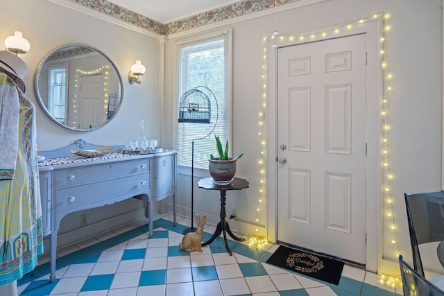 view of tiled foyer