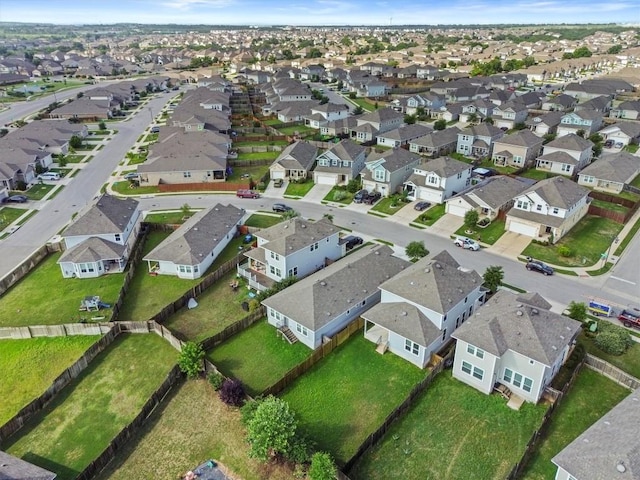 drone / aerial view with a residential view
