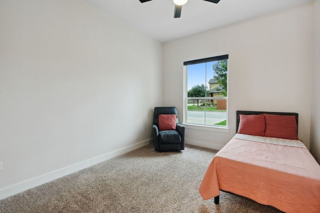 14108 Laurinburg Dr, Austin, TX 78717 - carpeted bedroom with baseboards and a ceiling fan