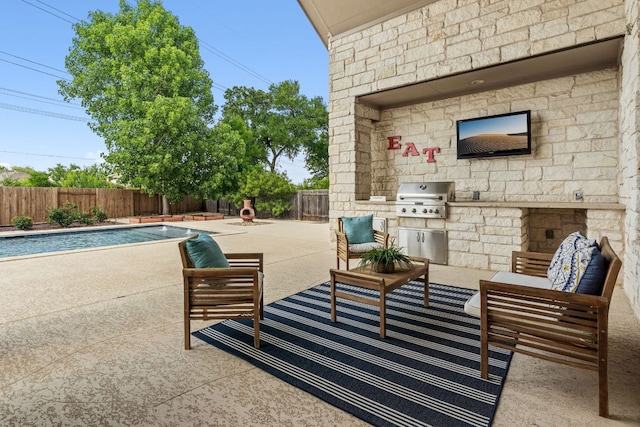 14108 Laurinburg Dr, Austin, TX 78717 - fenced backyard featuring area for grilling, an outdoor hangout area, and a patio area