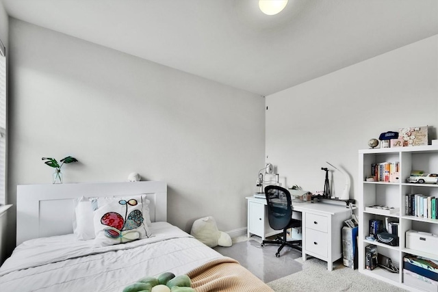 bedroom with baseboards