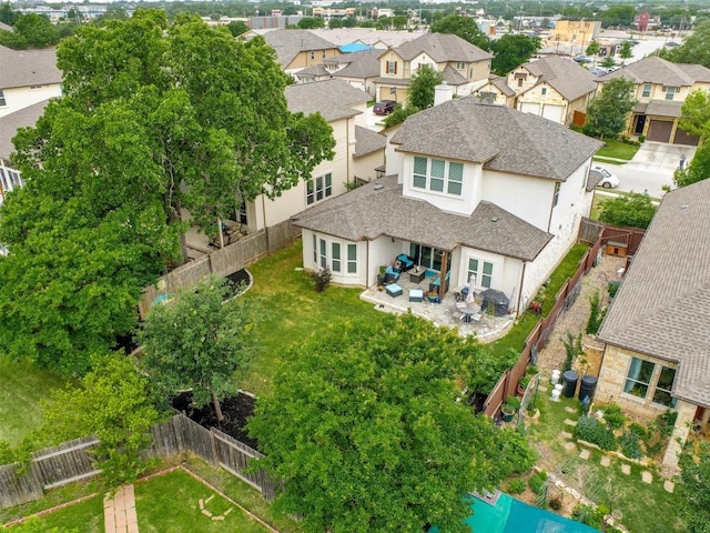 birds eye view of property featuring a residential view