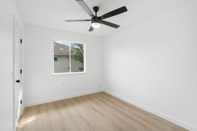 815 Sheraton Ave, Austin, TX 78745 - empty room with light wood finished floors, ceiling fan, and baseboards