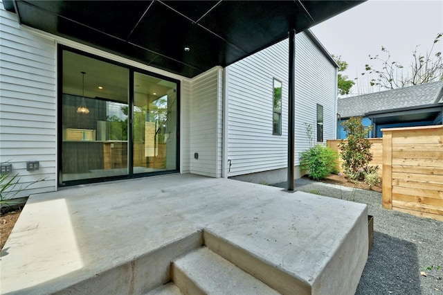 view of patio / terrace with fence
