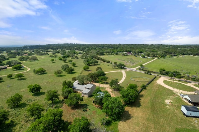 bird's eye view with a rural view
