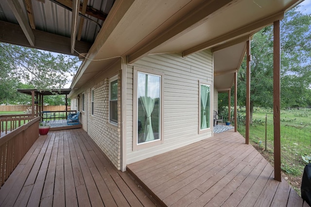 view of wooden terrace