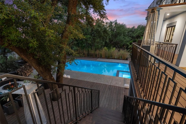 4203 Balcones Dr, Austin, TX 78731 - view of pool at dusk