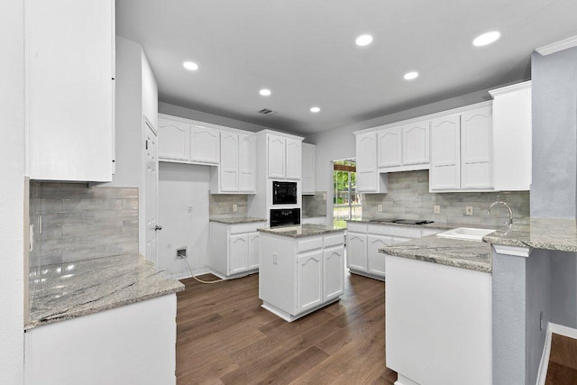 1809 Johnson Way, Round Rock, TX 78681 - kitchen with a sink, black appliances, and white cabinets