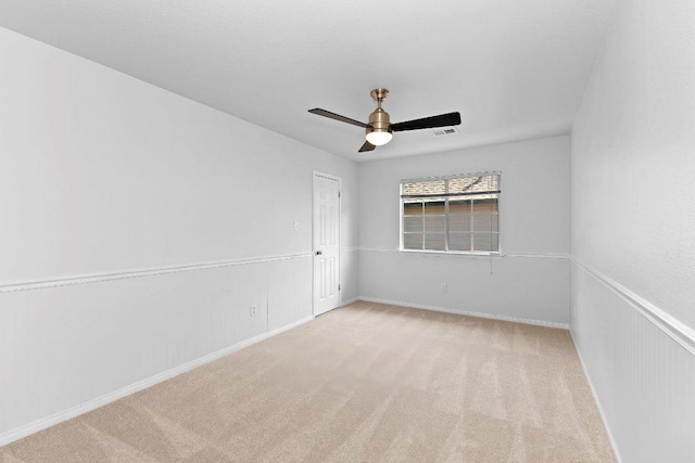 1809 Johnson Way, Round Rock, TX 78681 - carpeted spare room featuring ceiling fan, baseboards, and visible vents
