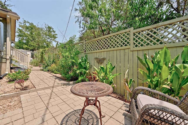 view of patio / terrace with a fenced backyard
