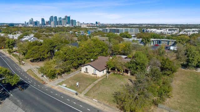 drone / aerial view featuring a view of city
