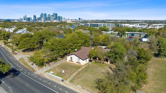 bird's eye view with a view of city