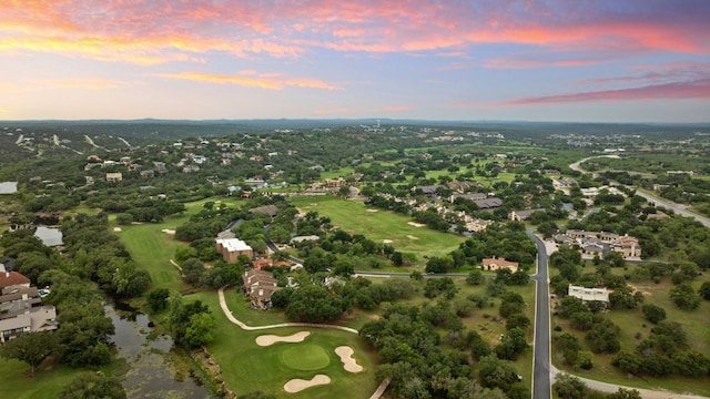 109 Lost Spur, Horseshoe Bay, TX 78657 - aerial view at dusk of golf course view