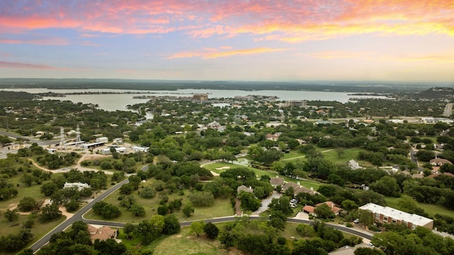 109 Lost Spur, Horseshoe Bay, TX 78657 - aerial view at dusk featuring a water view