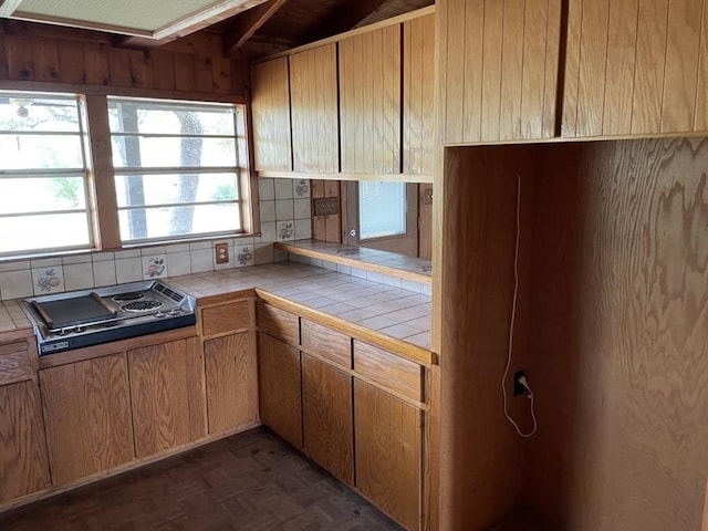 401 County Road 128, Burnet, TX 78611 - kitchen featuring decorative backsplash and tile countertops