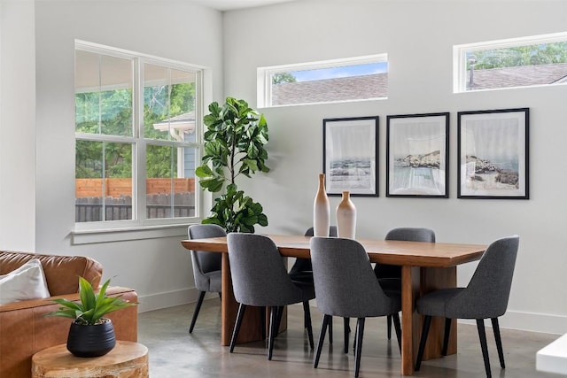 5510 Woodrow Ave Unit 1, Austin, TX 78756 - dining area featuring baseboards and concrete floors