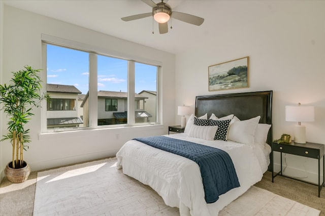 bedroom with ceiling fan