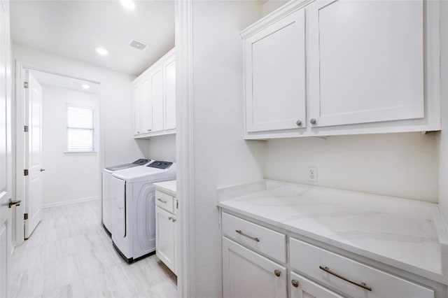 19020 Fernando Trl, Austin, TX 78738 - washroom featuring cabinet space, washer and dryer, and recessed lighting