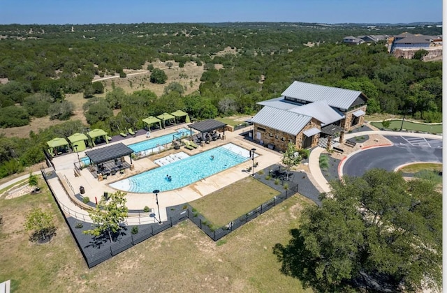 19020 Fernando Trl, Austin, TX 78738 - bird's eye view of a pool area