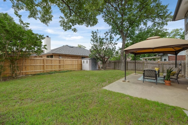 8011 Tantara Ct, Austin, TX 78729 - view of yard featuring a gazebo and a patio area