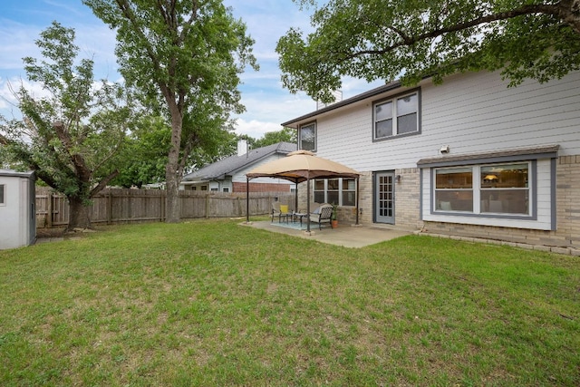 8011 Tantara Ct, Austin, TX 78729 - view of yard featuring a patio area and a gazebo