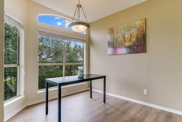 6000 Shepherd Mountain Cv Unit 2007, Austin, TX 78730 - office featuring healthy amount of natural light, wood finished floors, and baseboards