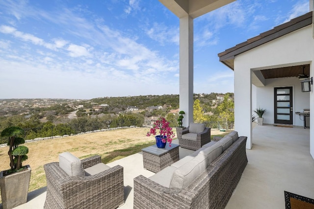 1304 High Lonesome, Leander, TX 78641 - view of patio featuring an outdoor hangout area