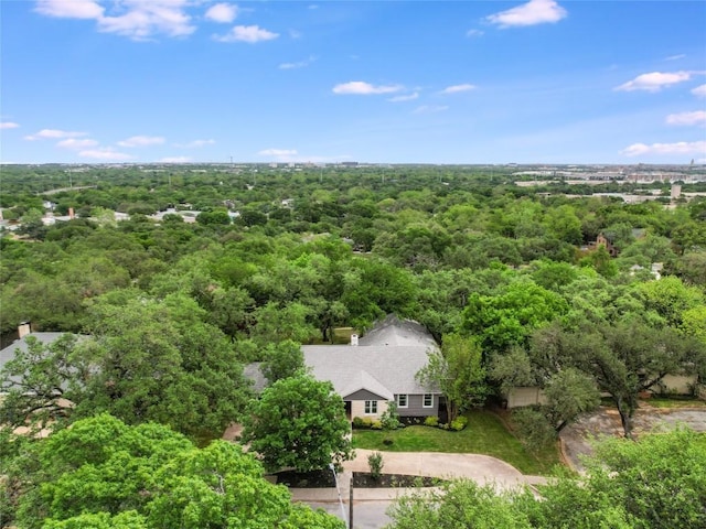 4801 Balcones Dr, Austin, TX 78731 - view from above of property featuring a heavily wooded area