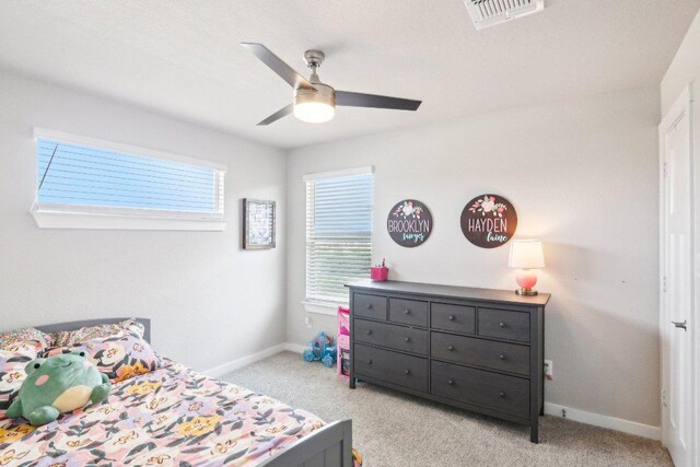 1208 Tipton St, Georgetown, TX 78633 - bedroom with light carpet and a ceiling fan