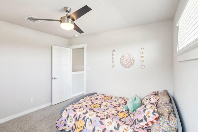 1208 Tipton St, Georgetown, TX 78633 - bedroom featuring carpet floors, baseboards, and a ceiling fan