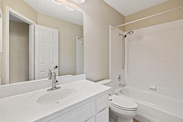 3109 Brigham Ct, Austin, TX 78732 - bathroom with shower / bath combination, toilet, and vanity