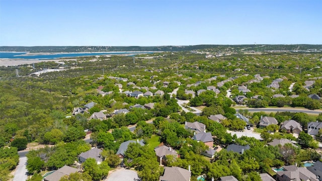 3109 Brigham Ct, Austin, TX 78732 - birds eye view of property with a water view and a residential view