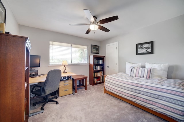 4411 Bilboa Dr, Austin, TX 78759 - bedroom with carpet flooring, a desk, and ceiling fan