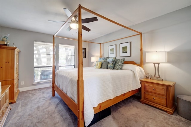 4411 Bilboa Dr, Austin, TX 78759 - bedroom with carpet floors, ceiling fan, and baseboards