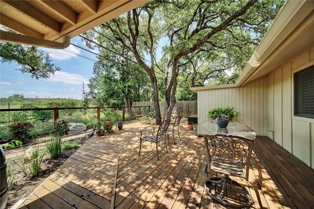 4411 Bilboa Dr, Austin, TX 78759 - wooden terrace featuring a fenced backyard