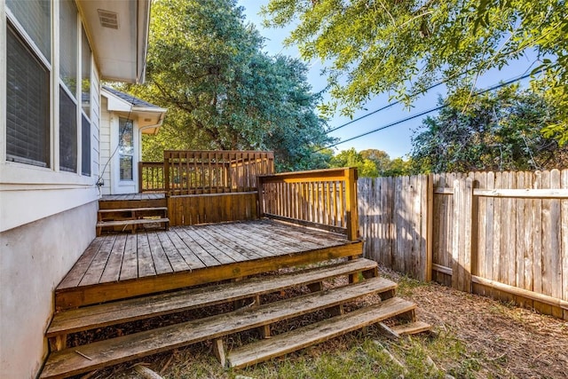 deck with fence
