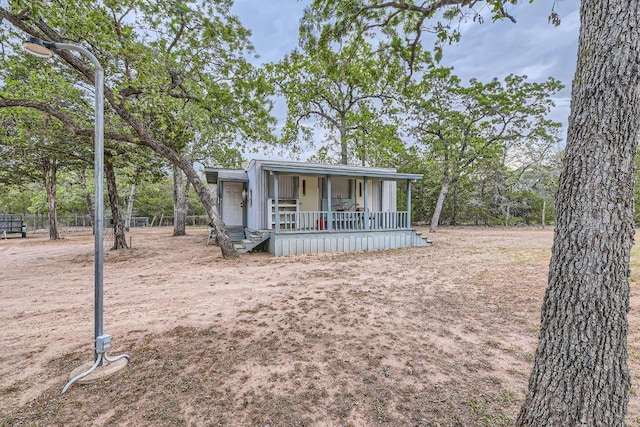 manufactured / mobile home with covered porch