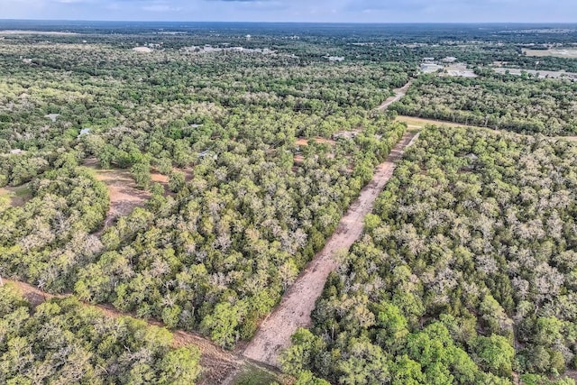 200 Woodlands Dr, Bastrop, TX 78602 - aerial view of property and surrounding area with a heavily wooded area